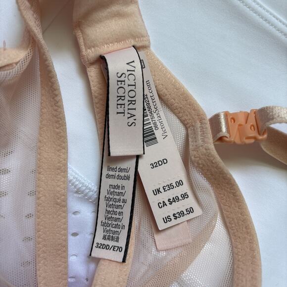 NEW Victoria's Secret Very Sexy Lace Demi Bra 32DD Lightly Lined Underwire Pink - Picture 7 of 9